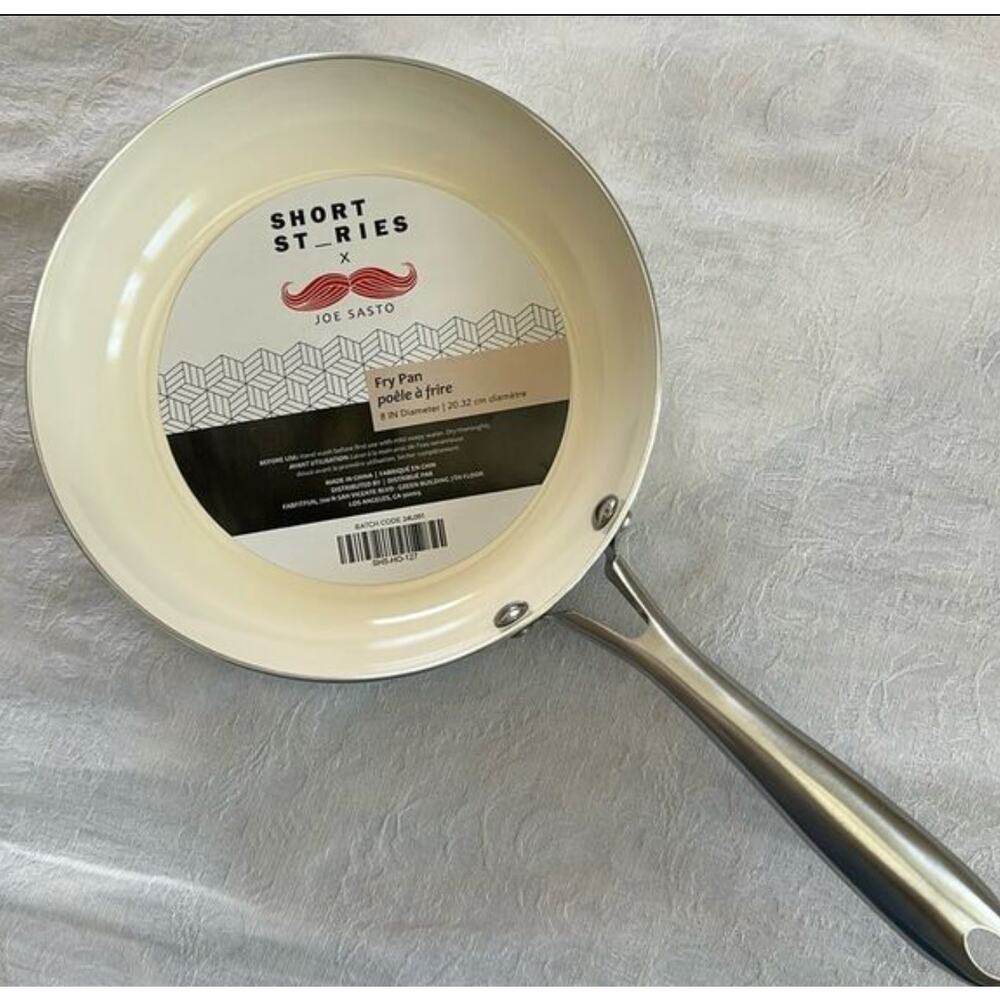 Short Stories x Joe Sasto Frying Pan – 8” Cream Ceramic NWT